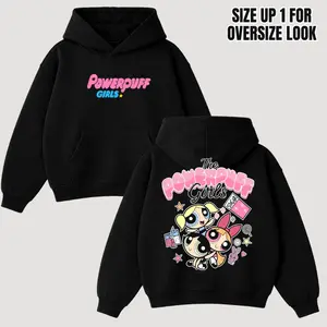 Limited Blossom Bubbles Buttercup The Powerpuff Girls Hoodie & Sweatshirt, Graphic tee 90s, Vintage Unisex Oversize Anime Manga Acid Washed Lightweight Cotton T-Shirt,Inspired Menswear Top Graphic T-shirt graphic tees vacation outfits men gifts dailywear