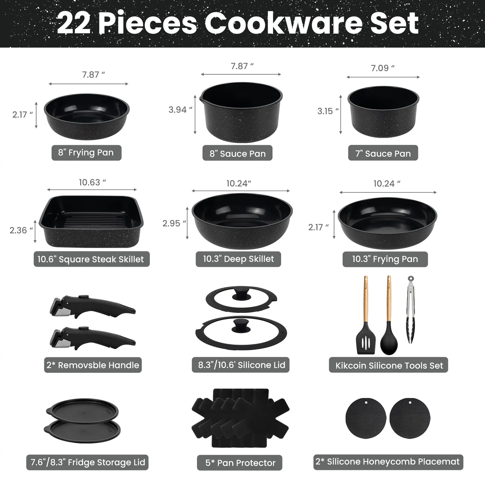 Starry Black(Dishwasher safe)