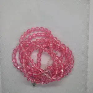 Waistbeads-Barrel Clasp-Colorway- Pretty In Pink 56.5  Inches High-Quality Beads for Casual & Formal Occasions