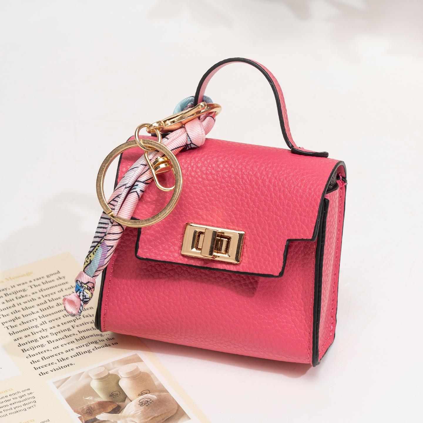Mini Square Bag Pendant Keychain - High Quality Leather with Colorful Strap, Cute Car Keychain & Bag Charm Accessory.#backtoschool#sohochic Mini Square Bag Pendant Keychain - High Quality Leather with Colorful Strap, Cute Car Keychain & Bag Charm Accessory.#backtoschool#sohochic
