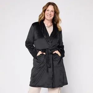 Comfort Code Silky Velvet Satin Trim Robe