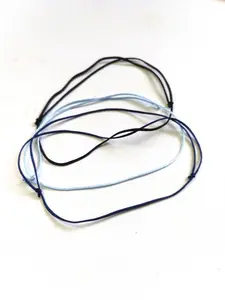 3PC Men Blue Thin Cord Surfer Bracelet Men Unisex Beach Minimal Gift