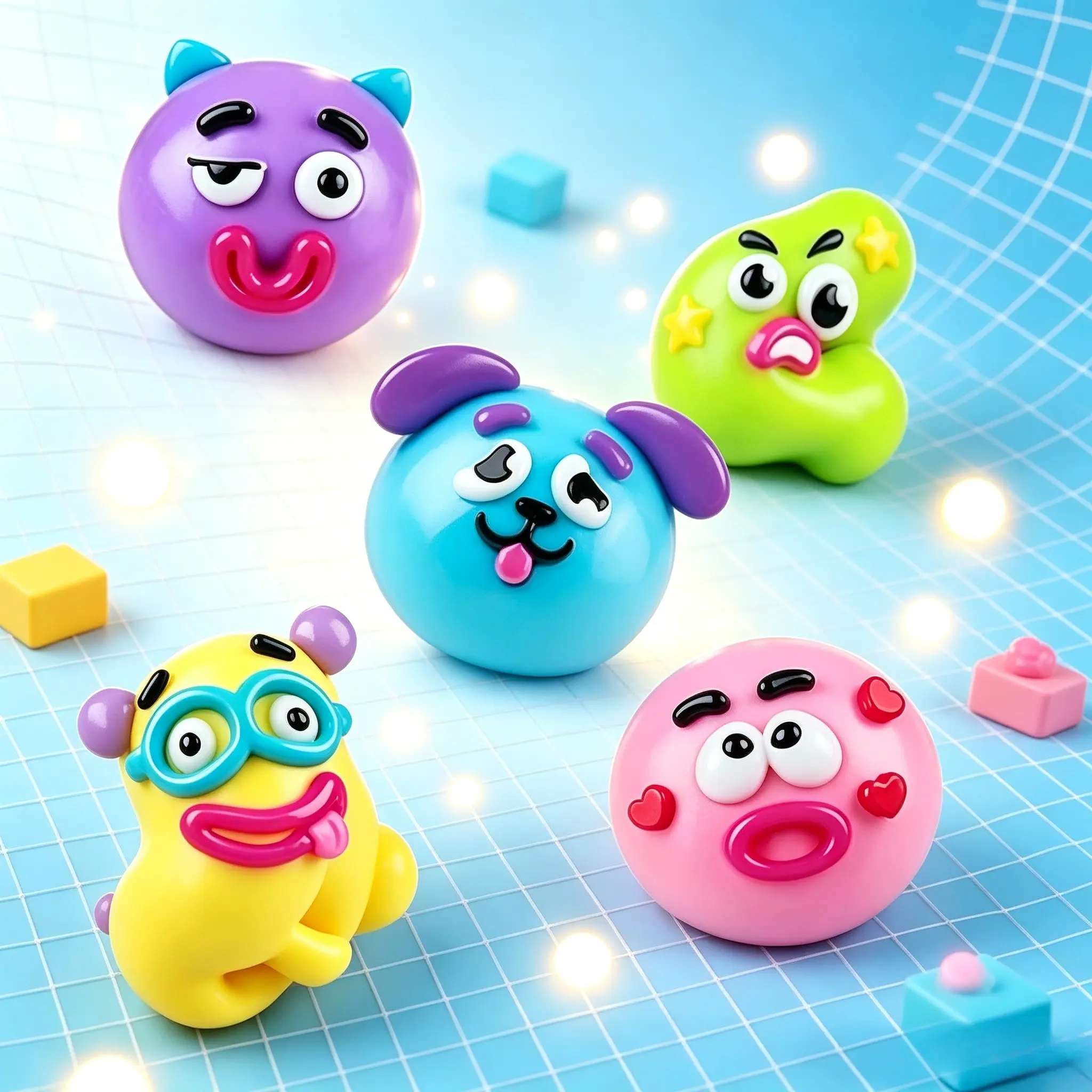 Soft TPR Dog Face Swap Squishy Fidget Toy - Slow Rebound Squeeze Stress Relief Ball, Lightweight Pocket-Friendly Sensory Vent Squishies, Decompression Gift for Kids & Adults (Office & Classroom Use)