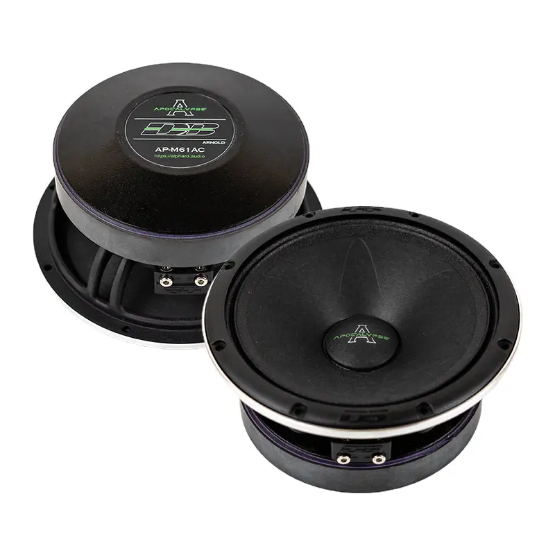 Deaf Bonce Apocalypse AP-M61AC 6.5in Midrange Automotive Audio Speakers - Pair with Cloth, Paper Components, CCAW Voice Coil Wire, Cast Frame, 3.19" Cut-Out for Custom System, Car Audio Accessories, Custom Car System Speakers, Car Sound System, Car Speake