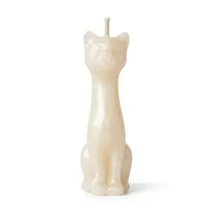 5 1/2" White Cat Candle
