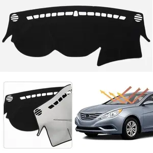 Canvcle Custom Fit Dash Mat for Hyundai Sonata 2011-2014 Non-Slip Carpet Dashboard Cover UV Protection Anti-Glare Sunshield Accessories