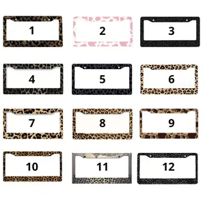 Leopard Print License Plate Frame Personalized Animal Print Car Frame Auto Accessory Stylish Gift for Car Lovers Unique Auto Decor