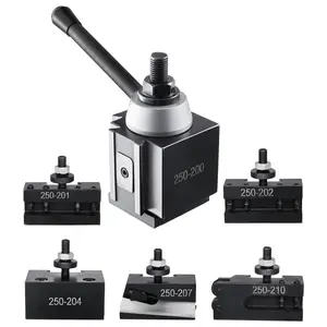 VEVOR Quick Change Tool Post Set, 6 Pcs, Includes Lathe Tool Holders, Wedge Type Tool Post with Turning Tool Holder Accessories, for Mini Lathe & Metal Lathe 10"-15" Swing, Durable Steel Material