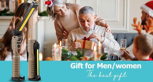 2Pack /1 Pack LED Work Flashlights, USB-C Rechargeable, Magnetic Base & Hook, 360° Rotation, 5 Modes for Car Repairs, Emergency, Tight Spots, Perfect Christmas & New Year Gift ldea