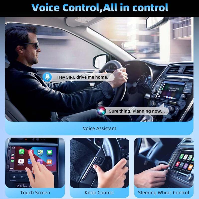 【YURNLV】New 2026 Wireless CarPlay Adapter, iPhone/Android Friendly, No Delay Connection & Hands-Free Calls