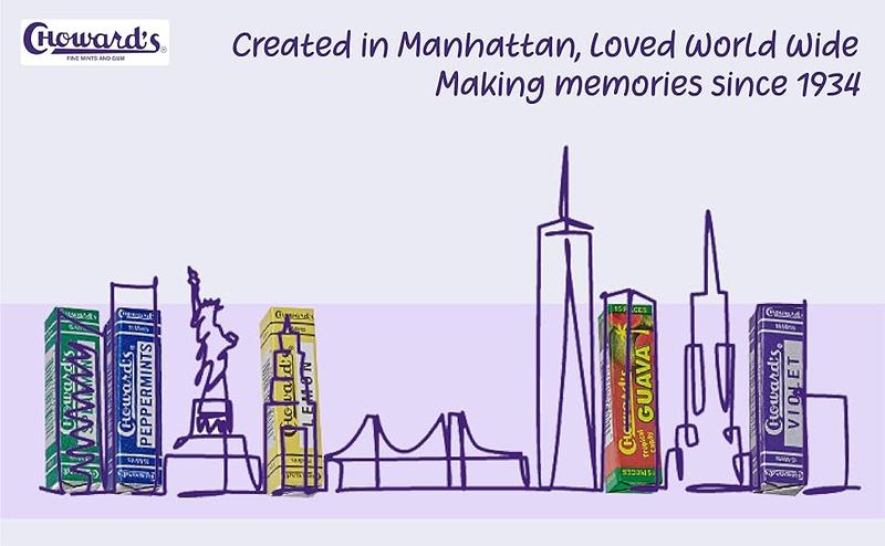 Choward's Mints Variety Pack of 10 - Violet, Spearmint, Peppermint, Guava and Lemon