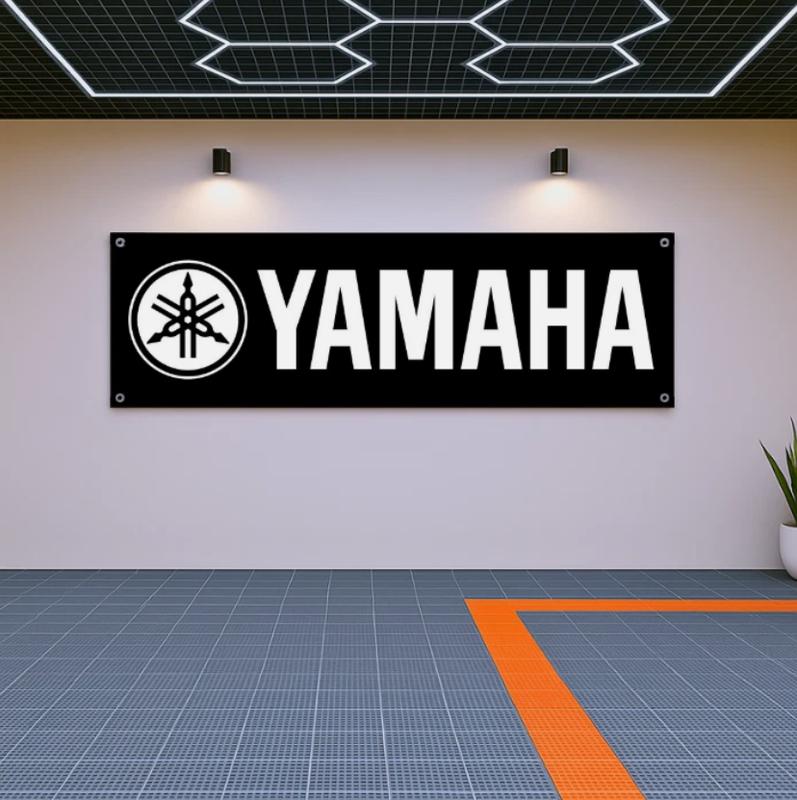 Yamaha Logo Flag Banner - Office Garage Wall Decors Fans Gift 71x24 in ...