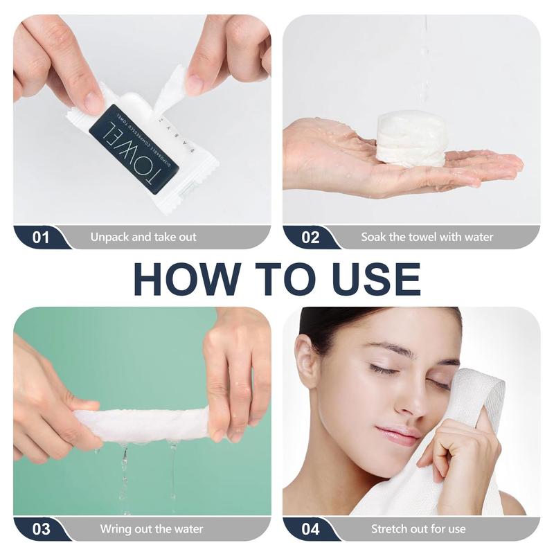 Disposable Compressed Towels Pack of 30 Soft Thick Hygienic for Cleansing Makeup Removal Travel Hotel Stays Daily Use Portable Cotton Towel