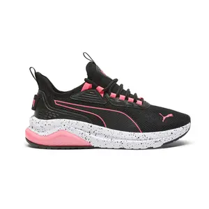 PUMA Womens Amplifier Speckle Lace Up Sneakers Shoes Casual - Black