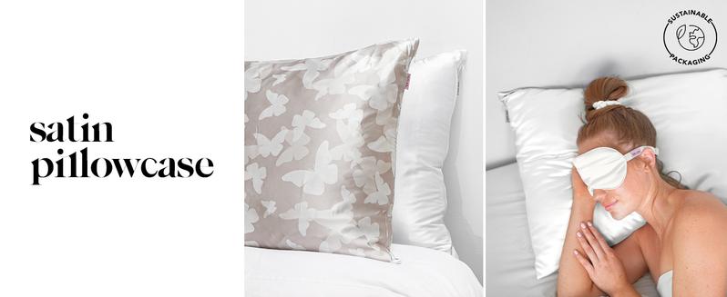 Kitsch Satin Pillowcase in Ivory