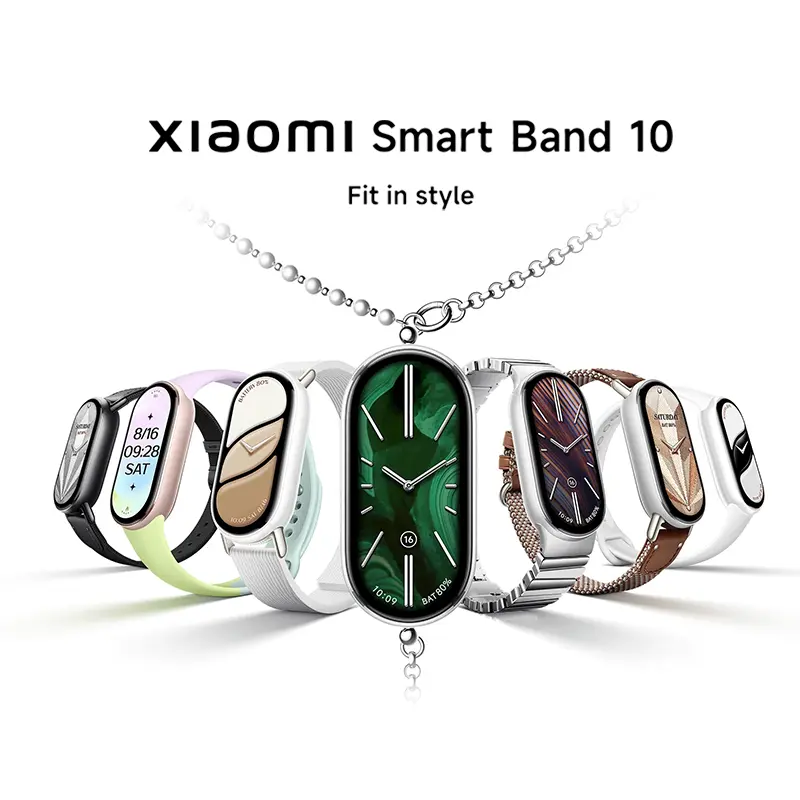Xiaomi Smart Band 10 Wearable Electronic Device - 1.72'' AMOLED Narrow-edge Quadrilateral Display, Automatic All-round Sleep Monitoring, Professional Workout Analysis, Ultra-long Battery Life, Xiaomi HyperOS 2, Durable Build & More Fun Functions, Swimming