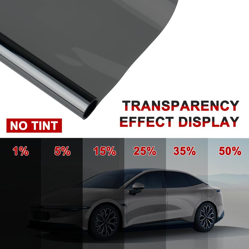 1% 5% 15% 20% 25% 35% 50%VLT Car Window Tint Roll (300/600CM) – UV/IR/Heat/Glare Shield, Scratch-Resistant for Car/Home/Office & Rear Glass Sun Shade