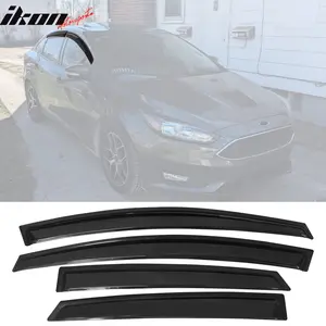 Window Visor Rain Guard for Ford Focus 2012-2018 Tape On Acrylic 4PC