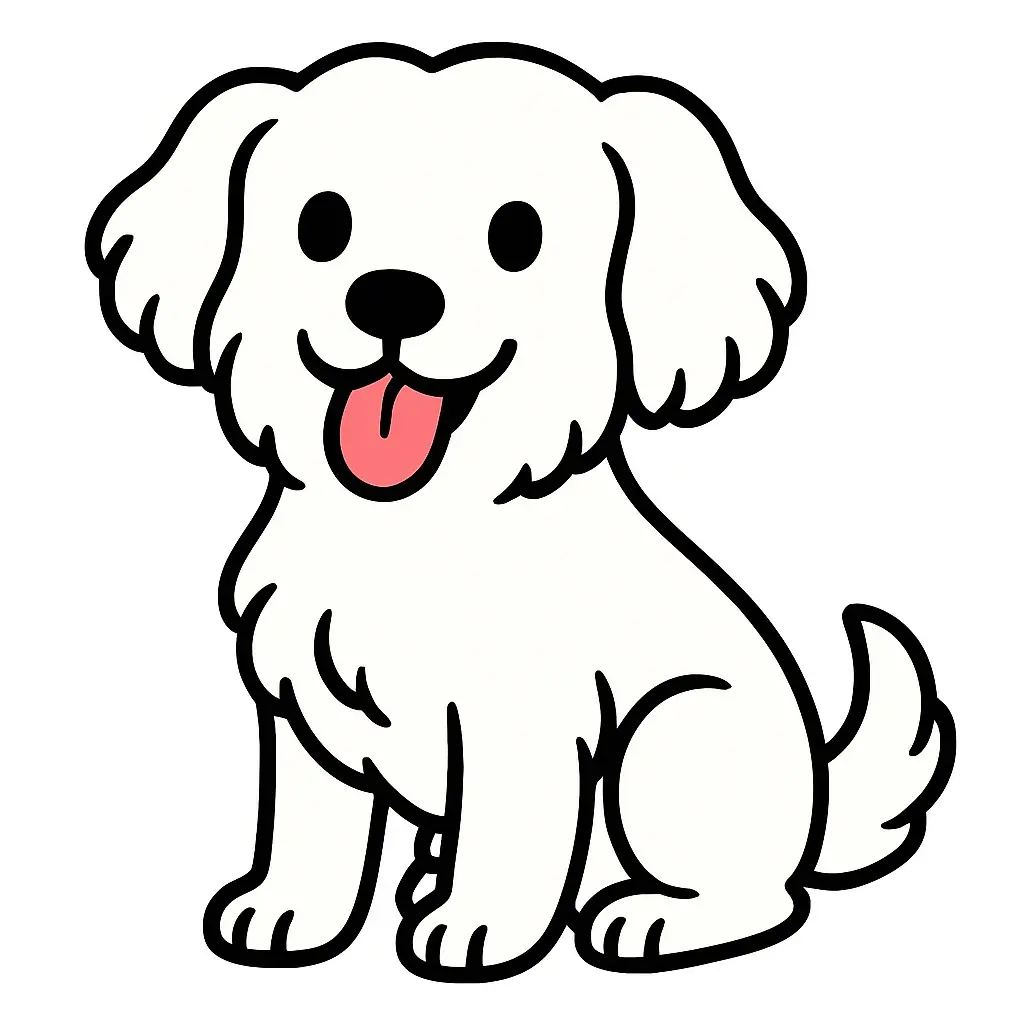 Cute Maltese Dog Sticker – Waterproof Vinyl – Fluffy White Dog – Dog Mom Gift – Wilcox Customs