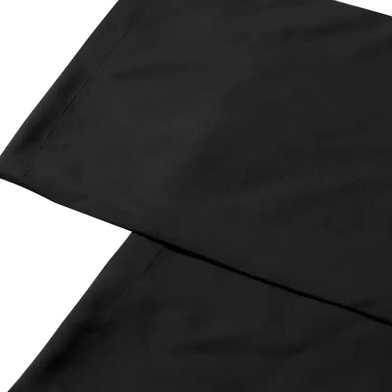 Men'S Heavy-Duty Cargo Pants , Loose Fit with Elastic Waistband and Multiple Practical Pockets - All-Season Casual Outdoor Workwear, Durable Solid Color Design