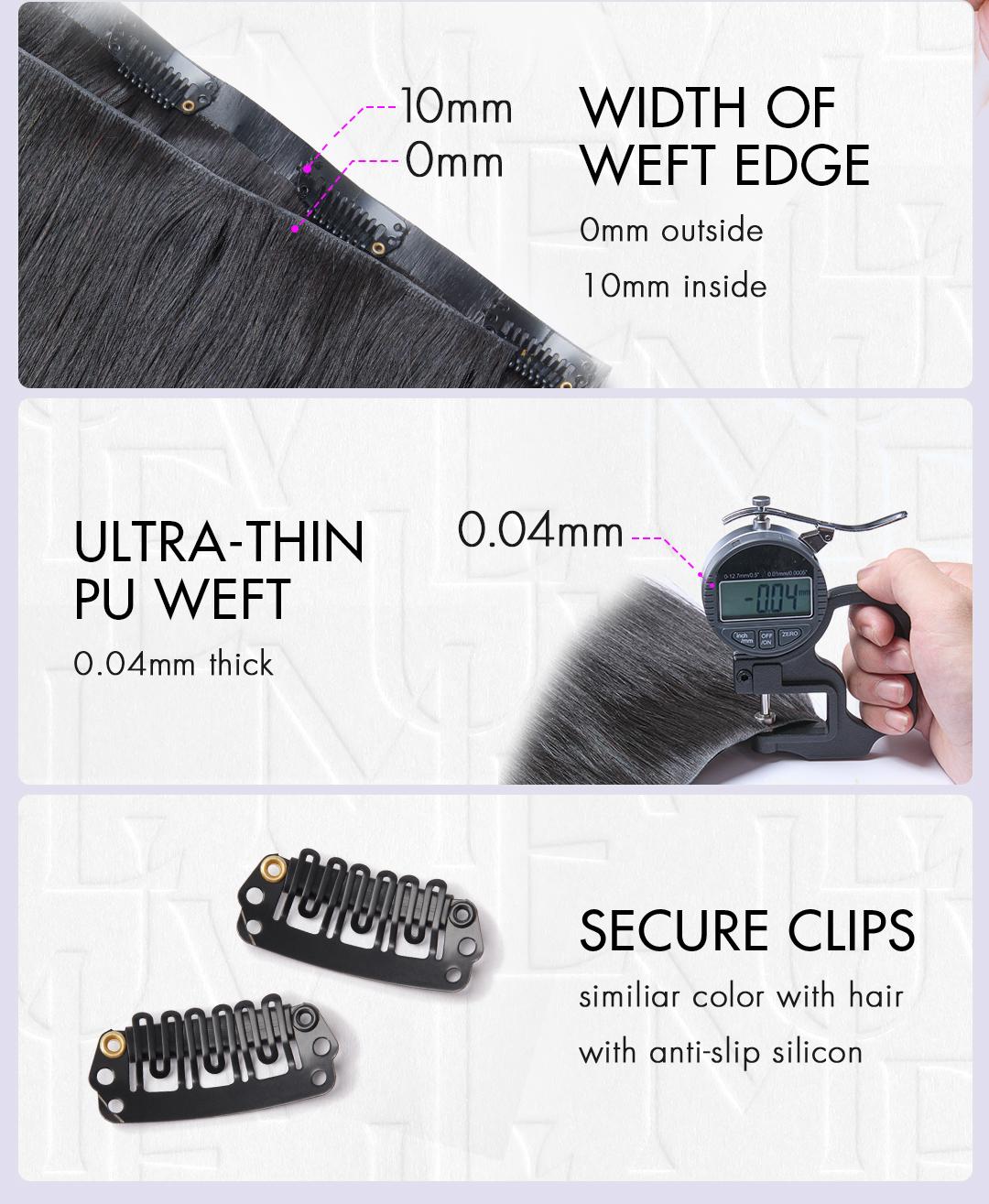 LUVME 100% Virgin Human Hair Extensions Seamless & Invisible Edge Straight, Body Wave, Kinky Curly, Yaki Straight, Messy Burmese Curl Clip-In LUVME 100% Virgin Human Hair Extensions Seamless & Invisible Edge Straight, Body Wave, Kinky Curly, Yaki Straight, Messy Burmese Curl Clip-In