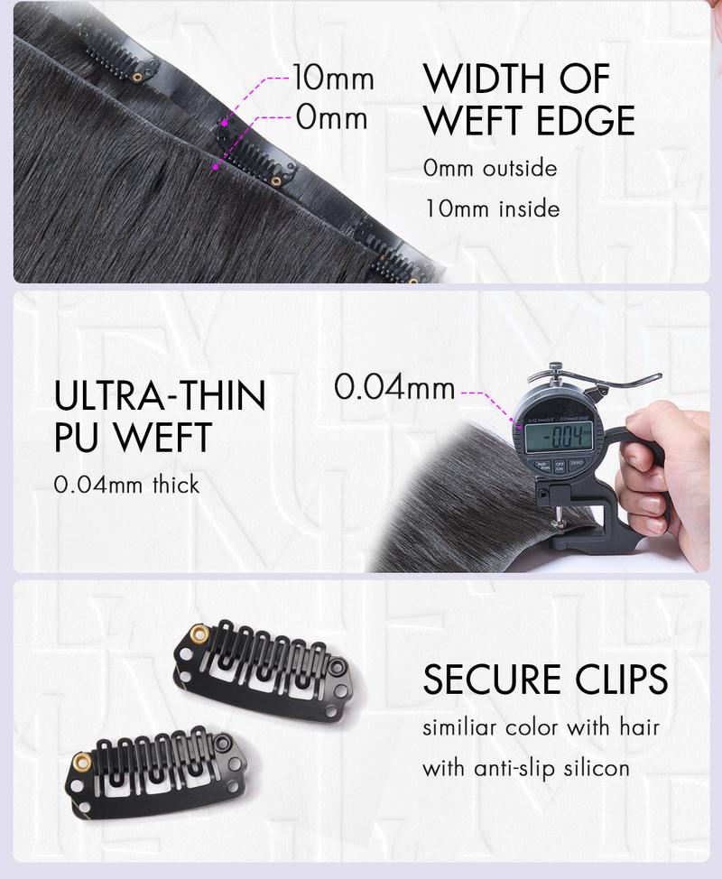 LUVME 100% Virgin Human Hair Extensions Seamless & Invisible Edge Straight, Body Wave, Kinky Curly, Yaki Straight, Messy Burmese Curl Clip-In LUVME 100% Virgin Human Hair Extensions Seamless & Invisible Edge Straight, Body Wave, Kinky Curly, Yaki Straight, Messy Burmese Curl Clip-In