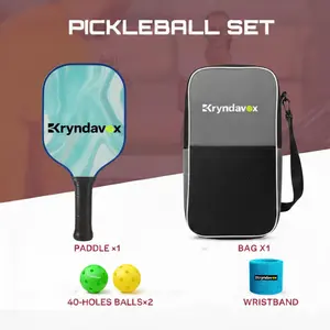 Kryndavox Pickleball Paddle Set of 1，USAPA Approved Carbon Fiber Pickleball Racket for Men and Women (Carbon Fiber)