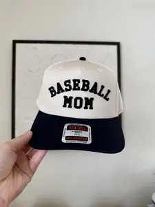Baseball Mom 3D Embroidered Hat Game Day Mom Baseball Season Classic Design Comfortable Fit