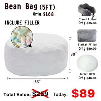 5FT White (Include Filler U-pillow Blanket Carpet)