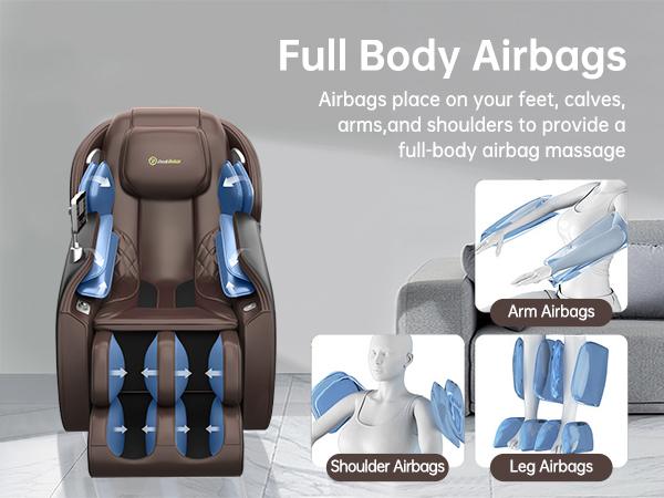 Real Relax 2024 massage chair F6 full body zero gravity SL-Track shiatsu recliner with heat Bluetooth foot roller APP control massage recliner comfort