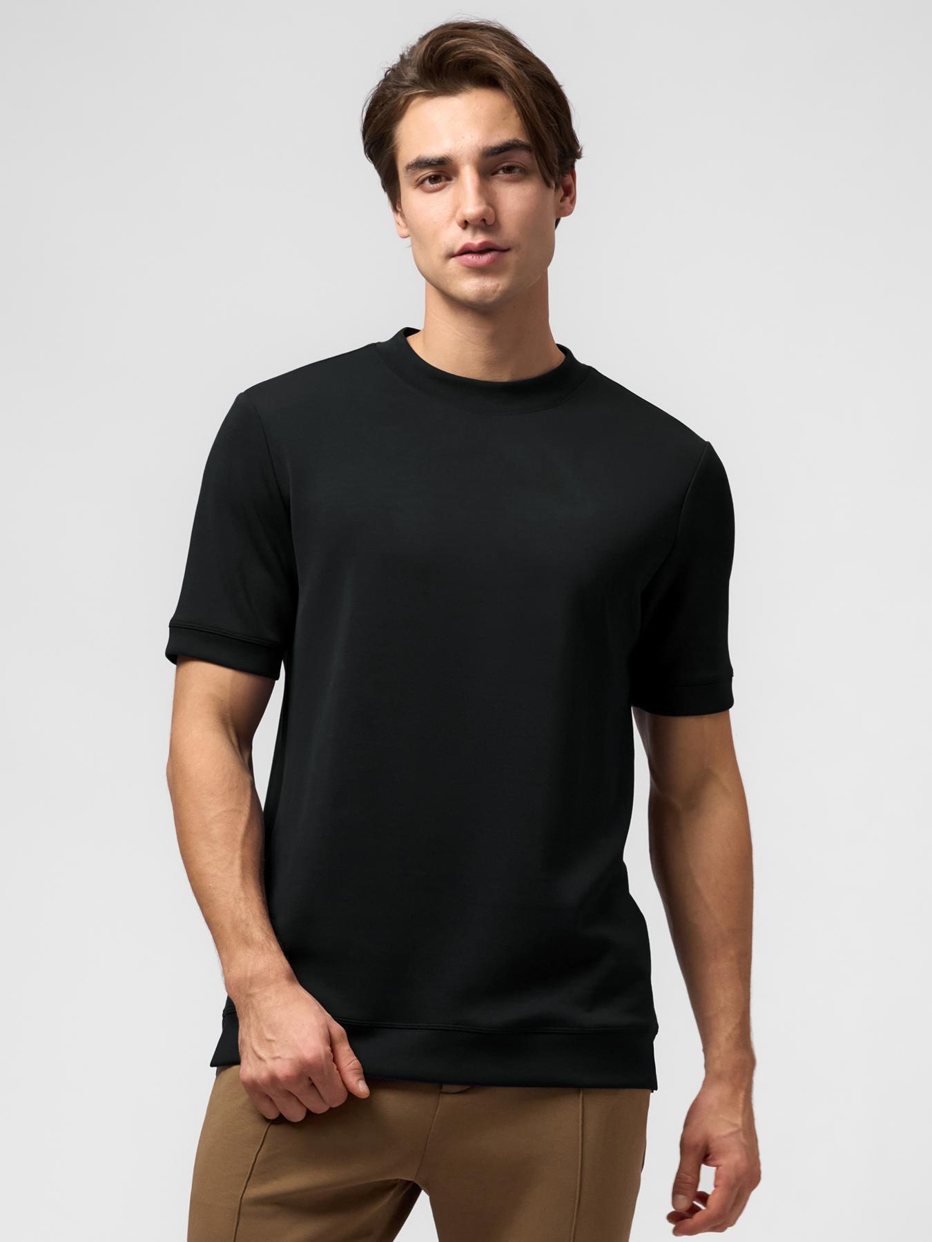 Fioboc Men's Modal Crewneck T-Shirt - Slim Fit Top for Business Casual and Sports