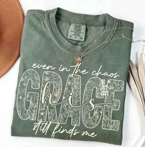 Comfort Colors His Grace Still Finds Me Tshirt, Christian Faith Floral Tee, Even In The Chaos T-shirt, Vintage Flower Scripture Tee, Religious Tshirt