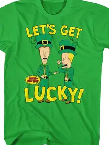 Let's Get Lucky Beavis And Butt-Head Network T-Shirt - Cartoon For the whole family and all ages.