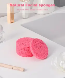 Compressed Facial Sponges for Estheticians- 100% Natural Cellulose Face Sponge Professional Cosmetic Spa Sponges for Face Cleansing, Massage, Pore Exfoliating, Mask, Makeup Removal