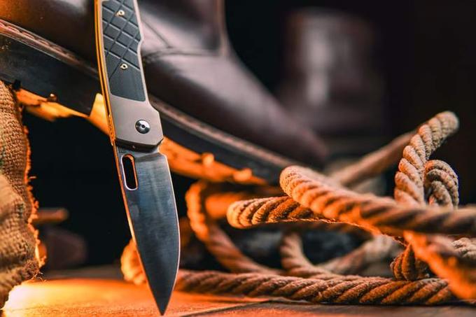 Artisan Cutlery Gambit Pocket Folding Knife with CPM S90V Steel Blade and Titanium Handle Design By Ray Laconico