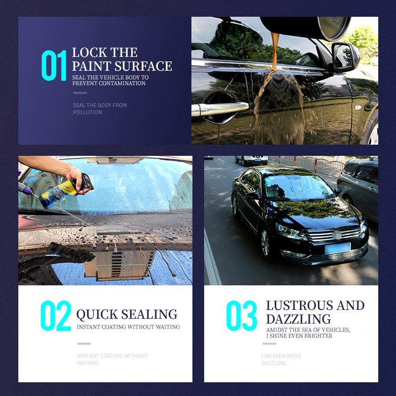 KJM cars accessories Car Coating Spray-Advanced Automobile Quick-acting Coating Agent With Dust -Proof and Glazing Effects -Long Lasting Car Paint Waxing Solution For a Showroom Shine nanos coating polish professional detailing