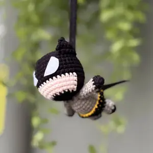 Crochet Car Hanger Adorable Handmade Ornament for Car Interior Decorations Unique Handmade Craftsmanship Perfect Gift for Car Enthusiasts