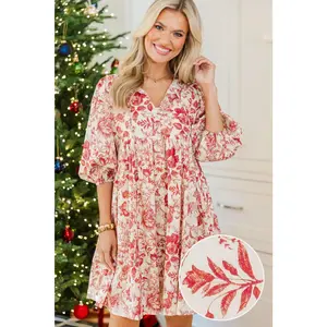 NURSING COLLECTION: It's All True Red Toile Dress