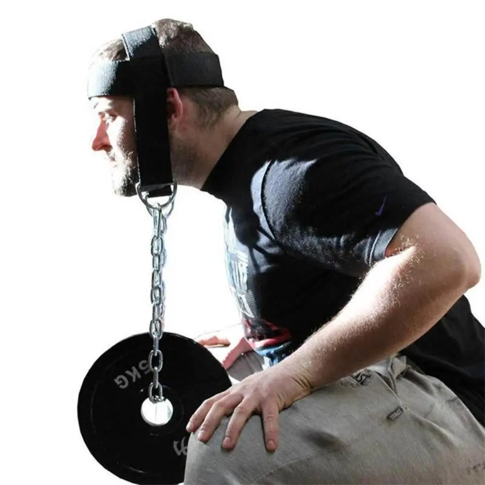 Head Harness Neck Strap Training Development Thick Neck Builder Strength Resistance Hat with Chain for Exercise Weighlifting