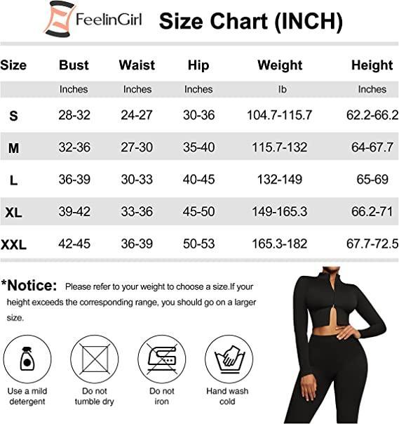 FeelinGirl Seamless Long Sleeve Ribbed Autumn and Winter Sportswear Set