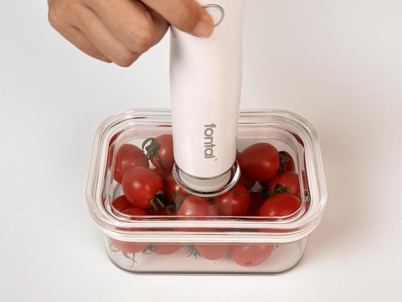 FONTAL Electric Vacuum Sealer Machine with 4 Airtight Food Storage Containers (0.7Qt / 1.8Qt / 2.8Qt / 3.7Qt) + 12 Vacuum Food Bags Gift