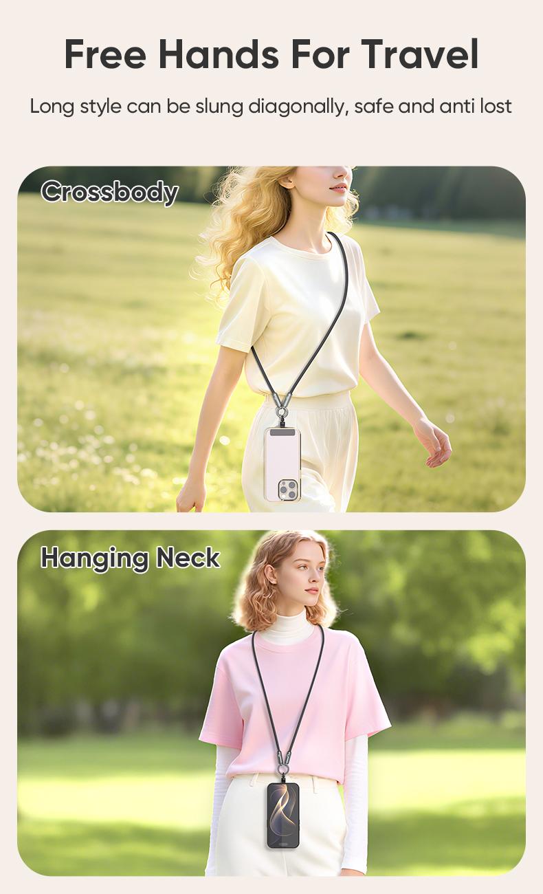 240W USB-C Fast Charging Phone Lanyard 7mm Nylon Crossbody Wrist Strap Lanyard Data Cable 2 in 1 Smartphone Cellphone Flexible Travel Charger