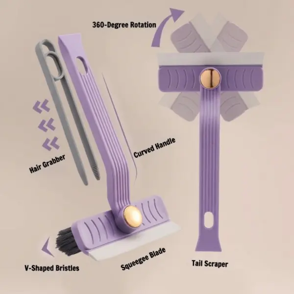 Rotatable 4-In-1 Multifunctional Gap Brush, Home Cleaning Supplies, Bathroom Tile & Floor Joint Cleaner That Eliminates Grime With No Dead Angles