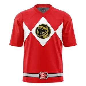 Red Ranger Mighty Morphin Power Rangers American Football Jersey 2026 Men's and Women's American Football Jerseys, Rugby Jerseys, Sportswear, Training Jerseys, T-shirts, Quick-Drying Tops - Hot Trend 2026