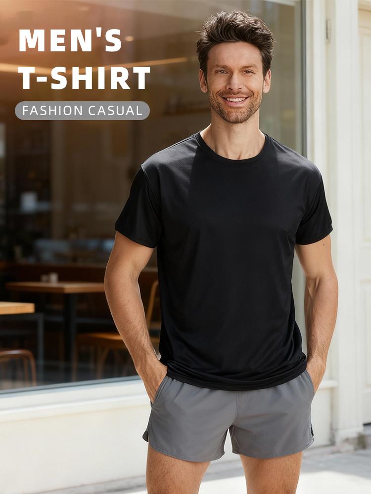 Men's Performance Tees 6-Pack Textured Breathable Athletic Fit Crew Neck Polyester Fabric Anti-Pilling Cool Fabric Men's Performance Tees 6-Pack Textured Breathable Athletic Fit Crew Neck Polyester Fabric Anti-Pilling Cool Fabric