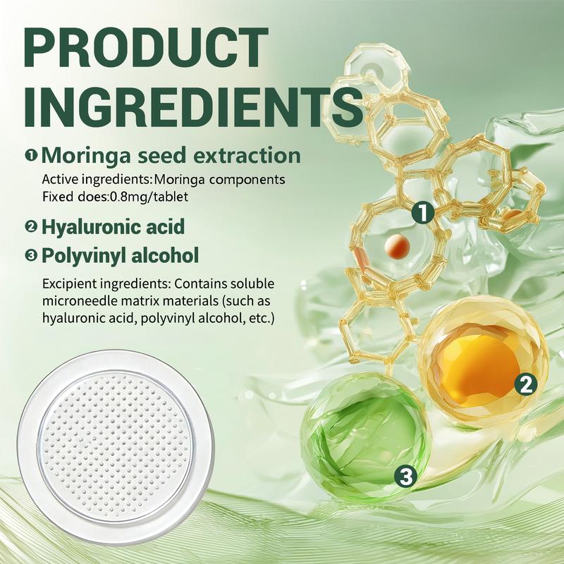 MORBEA Moringa 10-In-1 Advanced Nano Microdarts Patch 10-In-1 Firms Skin Natural Ingredients Suitable for All Skin Types
