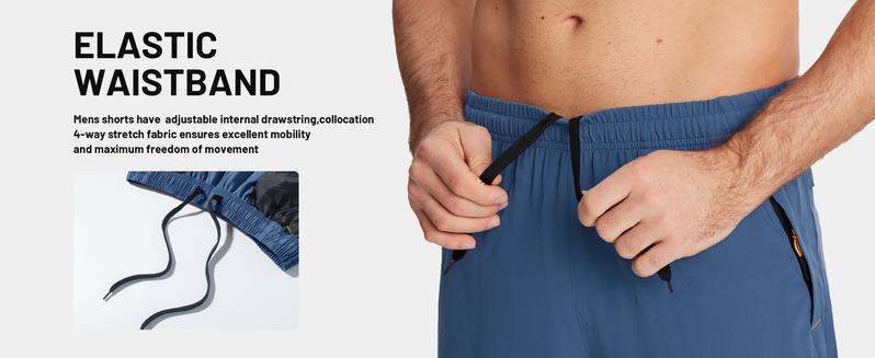 MAGCOMSEN Men's Shorts 9" Quick Dry Athletic Shorts with Zipper Pockets for Summer Gym Workout Basketball Running Jogging Outdoorfun