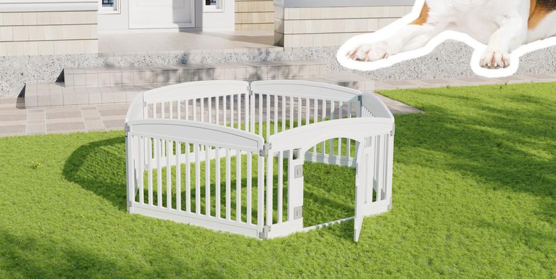 Dog Playpen with Door Puppy Playpen Dog Play Pen Indoors Pet Fence for Puppies Small Dogs Secure and Spacious Design