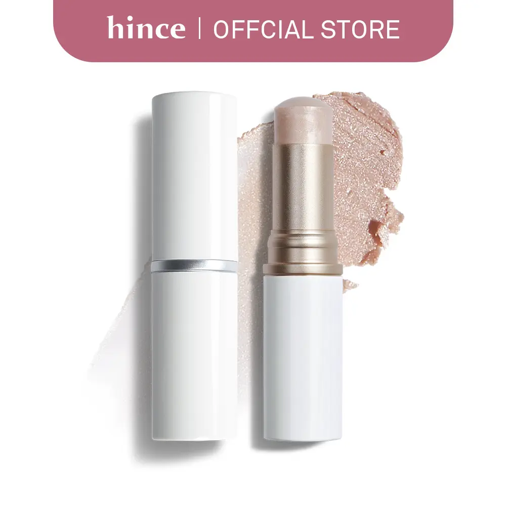 [hince Official] True Dimension Radiance Balm - Makeup Highlighter Stick for Korean Glass Skin, Hollow Cheek Glitter & Multi-Color Shade Stick | Cream Blush, Contour Highlighter Stick & Lip Glow in One | Dewy Glow Finish