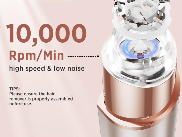 PROFEIR Facial Hair Removal for Women: Electric Hair Remover,Rechargeable Trimmer Comfort Painless face Razor for Chin Upper Lip Peach Fuzz with Light